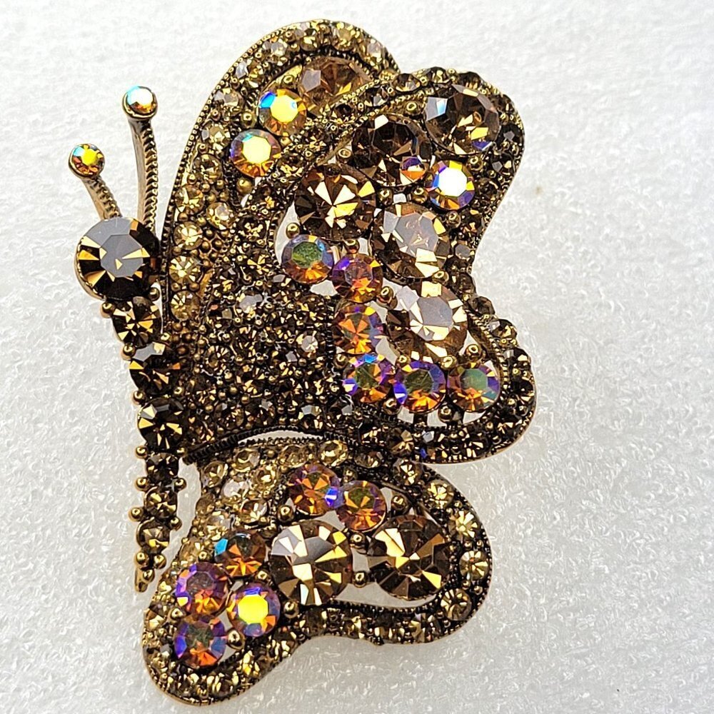 Gold Butterfly Pendant and Brooch